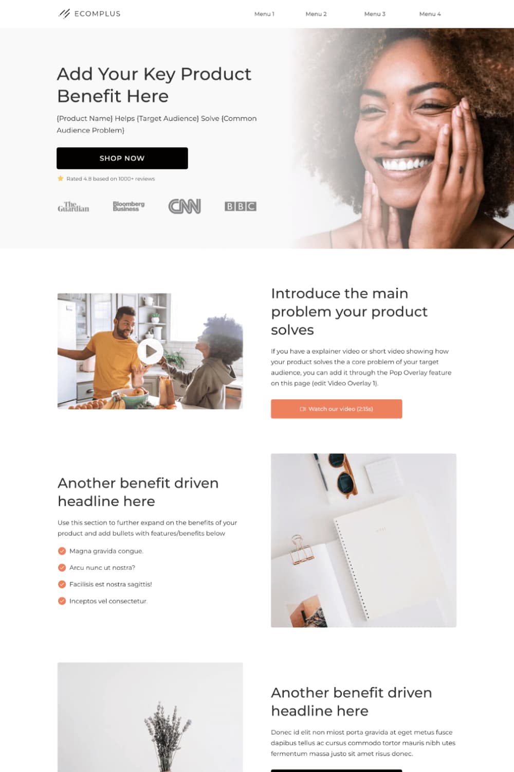 Landing page namunasi